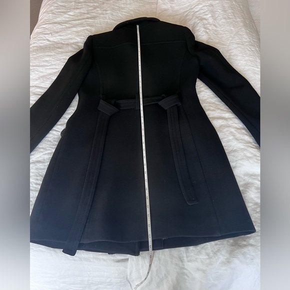 Jcrew Black Townhouse Double Cloth Wool Double Breasted Coat 8 Metal Buttons - Picture 9 of 11